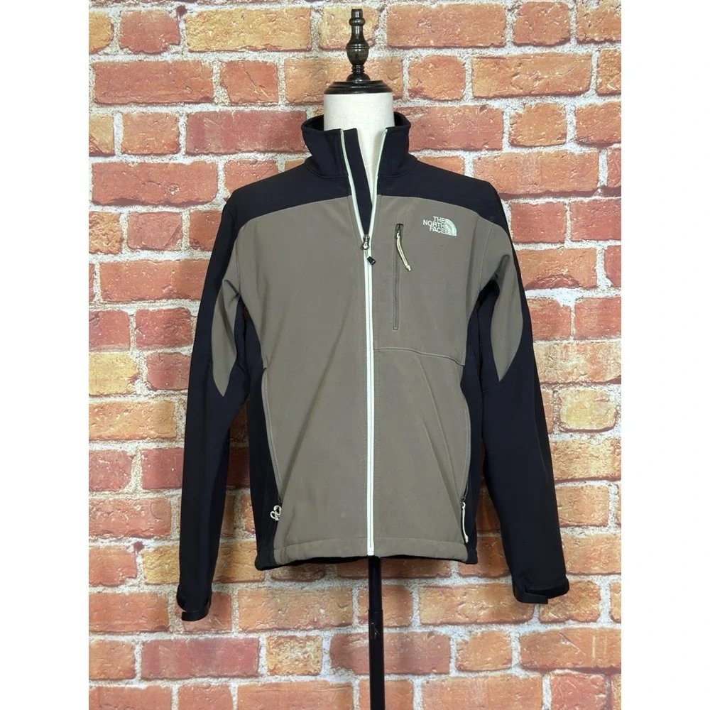 The North Face Apex Bionic Softshell Jacket Men Medium Tan/Black Colorblock
